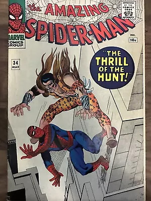 Buy The Amazing Spider-man #34 ***4th App Kraven The Hunter*** (grade Vf+) • 214.99£