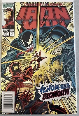 Buy Iron Man #302 (1968) Venom App Newsstand Ed Vf/nm Marvel • 19.95£
