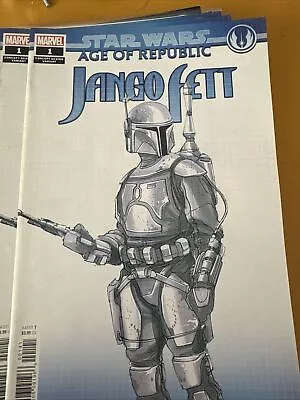 Buy Star Wars AGE OF REPUBLIC #1 RARE Jango Fett Concept Design VARIANT 2019 • 4.80£