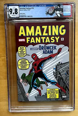 Buy Amazing Fantasy #15 CGC 9.8 (Marvel 2019) Turkish Edition! Spider-Man Label! • 55.93£