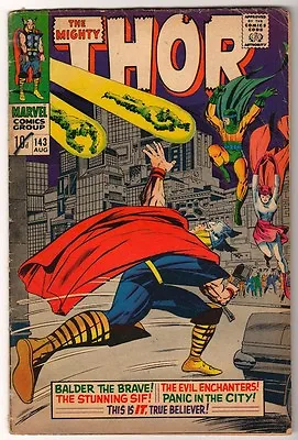 Buy Marvel Comics VG- THOR  #143 1968 UK Reading Copy AVENGERS • 16.99£
