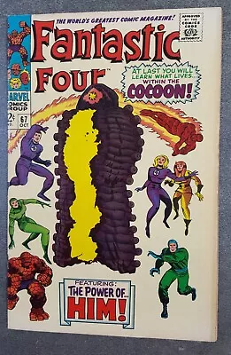 Buy FANTASTIC FOUR #67, (Marvel 1967) FIRST APPEARANCE  HIM /WARLOCK, VFN- (7.5) • 250£