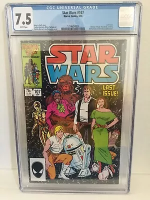 Buy Marvel 1986 Star Wars #107 CGC 7.5 - Last Issue  • 87.91£