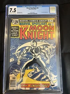 Buy Marvel Spotlight # 28 CGC 7.5 1st Moon Knight Solo Story • 176.77£