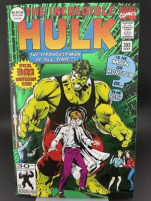 Buy Marvel Incredible Hulk 1992 #393 Vol 1 Foil Cover - FN/VF Bagged & Boarded • 3.15£