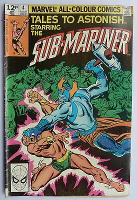 Buy Tales To Astonish #4 - Sub-Mariner - UK Variant Marvel Comics March 1980 FN- 5.5 • 8.25£