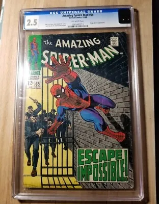 Buy Amazing Spider-Man #65 CGC 2.5 Escape Impossible Rare Prison Foggy Nelson 1968  • 39.43£