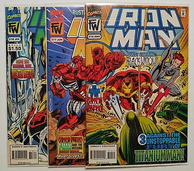Buy Iron Man #316-318 (317) Set 1995 - Widow Molten Metal Crimson Dynamo Lot Vf/nm • 12.83£