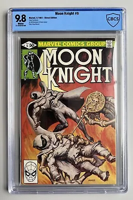 Buy Moon Knight 6 - 🔥CBCS 9.8 - MN/NM🔥 - White Pages - Earl Norem Cover • 195£