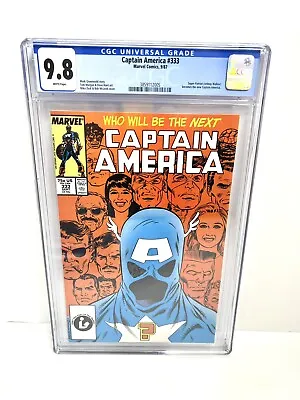 Buy CAPTAIN AMERICA #333 1987 CGC 9.8 1st App Of John Walker As Captain America WP • 187.60£