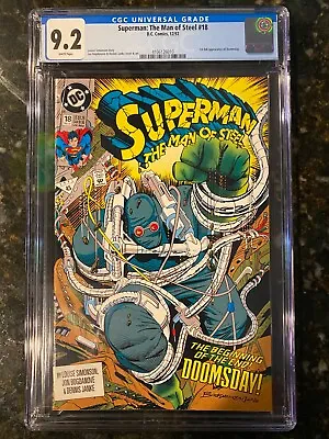 Buy Superman: The Man Of Steel #18 - December, 1992 - CGC 9.2 KEY ISSUE Uncirculated • 37.14£