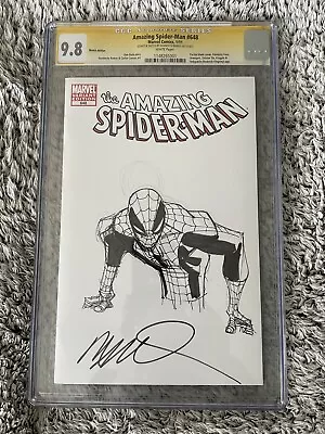 Buy The Amazing Spiderman #648 Blank Variant CGC 9.8 Signed & Sketch -Humberto Ramos • 289£