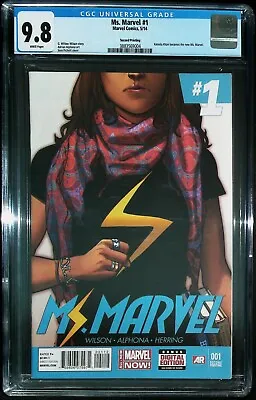 Buy Ms. Marvel #1 Vol 3 (2014) *Pichelli 2nd Printing Variant Cover* - CGC 9.8 • 186.35£
