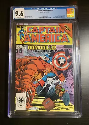Buy Captain America #308 CGC 9.6 NM+ Marvel 1985 1st App Armadillo | Secret Wars II • 63.24£