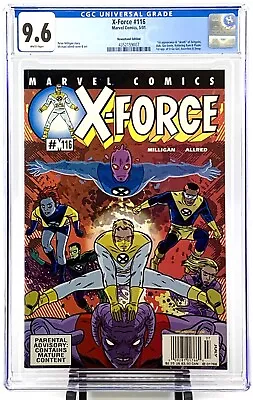Buy X-Force #116 CGC 9.6 WP 2001 Marvel Comic KEY Death 1st Appearances New Team NM+ • 71.69£