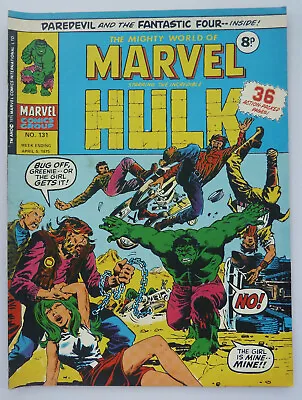 Buy Mighty World Of Marvel #131 - Hulk - Marvel UK Comic - 5 April 1975 F/VF 7.0 • 5.99£