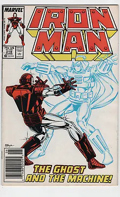 Buy Iron Man #219 1st Appearance App Ghost Thunderbolts Marvel Comics 1987 Newsstand • 32.16£