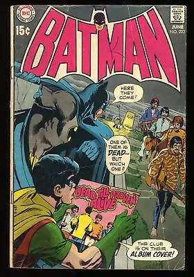 Buy Batman #222 VG+ 4.5 Dead... Till Proven Alive! Beatles Cover! Neal Adams Art!! • 109.80£