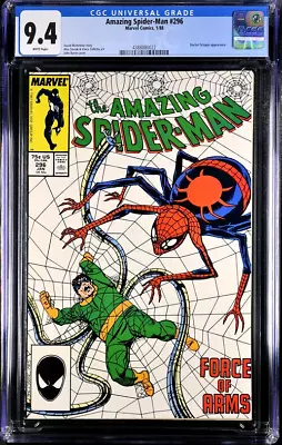 Buy Amazing Spider-Man 296 CGC 9.4 NM  White Pages • 56.29£