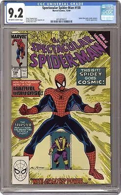Buy Spectacular Spider-Man Peter Parker #158D CGC 9.2 1989 4014016017 • 32.66£