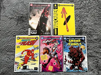 Buy DC Dollar Comics X5 Comic Lot - Batwoman, Watchmen, Harley Quinn, Swamp Thing... • 20£