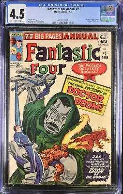 Buy Fantastic Four Annual #2 Marvel Comics, 1964 CGC 4.5 • 316.24£