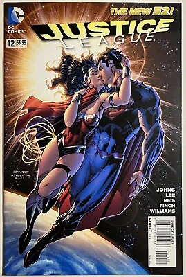 Buy Justice League 12 Jim Lee 2nd Print Variant New 52 DC 2012 Wonder Woman Kiss • 14.97£