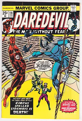 Buy Daredevil #118 Near Mint Minus 9.2 Blackwing Black Widow Don Heck Art 1975 • 27.64£