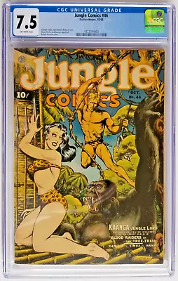 Buy Jungle Comics #46 Cgc Vf- 8.5 F.h. 1943 Good Girl And Gorilla Cover • 1,106.06£
