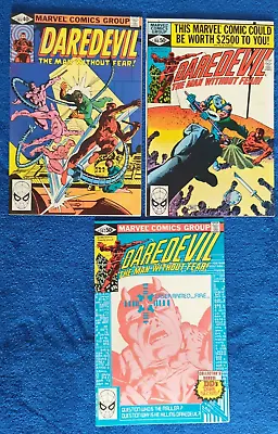 Buy Daredevil #165, 166, & 167. Marvel. 1980. Frank Miller!! 9.4 Near Mint Quality! • 56.04£