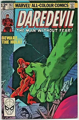 Buy DAREDEVIL THE MAN WITHOUT FEAR! BEWARE THE HULK  No. 163  MAR 1980  - FN  MARVEL • 11£