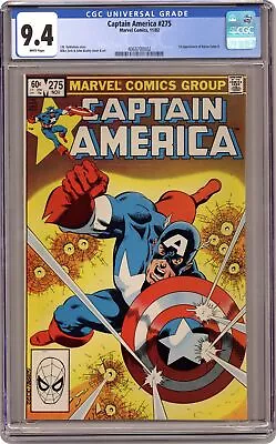 Buy Captain America #275 CGC 9.4 1982 4068700002 1st App. Second Baron Zemo • 86.97£