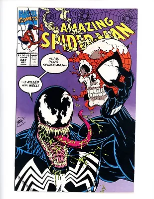 Buy Amazing Spider-Man #347 Erik Larsen Venom Iconic Cover Marvel Comics 1991 • 16.21£