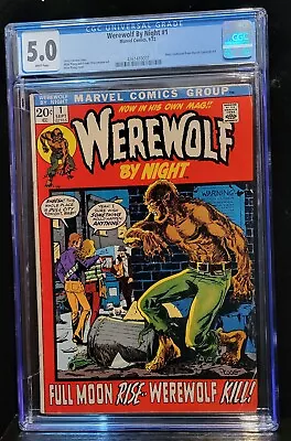 Buy Werewolf By Night 1 (1972) Cgc 5.0 White Pages • 120.64£