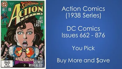 Buy Action Comics (1938 Series) 662 - 876 * You Pick * Buy More And Save • 1.61£