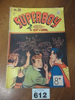 Buy No. 28 SUPERBOY Comic / Robin Boy Wonder - 1950s Golden Age Atlas Publishing • 24.95£