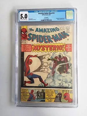 Buy The Amazing Spider-Man #13 1st App Mysterio CGC 5.0 VF Marvel Comics Silver Age • 1,250£