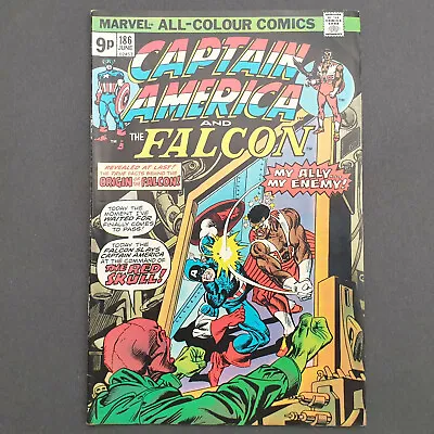 Buy MARVEL COMICS CAPTAIN AMERICA AND THE FALCON #186 1975 UK True Origin Of Falcon • 9.99£