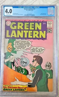 Buy Green Lantern #11 DC Comics 1962 CGC 4.0 1st Appearance Of Stel & Medphyll • 76.69£
