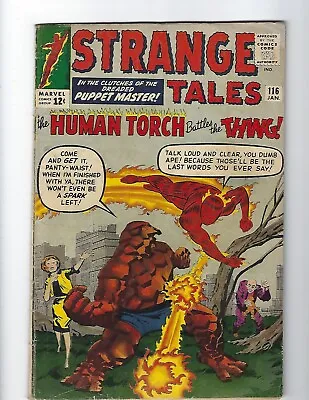 Buy Strange Tales #116- Nice Vg 4.0 - 1st Thing X-over - Dr Stange - Low $79 B.i.n. • 62.29£