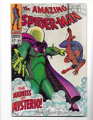Buy Amazing Spider-man 66 - F- 5.5 - Classic Mysterio Cover - Gwen Stacy (1968) • 94.37£