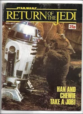 Buy Star Wars Return Of The Jedi #21 Weekly VG (1983) Marvel Comics UK • 2.25£