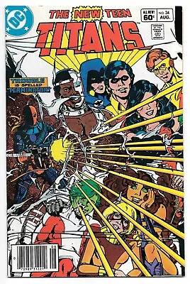 Buy **New Teen Titans #34** 4th DEATHSTROKE! 1st FULL COVER!! PEREZ! NEWSSTAND! 1983 • 12.16£