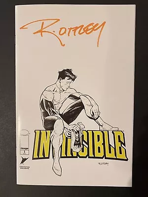 Buy NYCC 2023 INVINCIBLE 1 B&W SKETCH VARIANT HAND SIGNED By RYAN OTTLEY • 71.96£