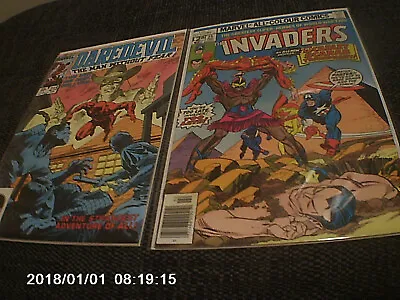 Buy The Invaders #25 [1977] + Daredevil #215 [1984] Marvel Comics Bundle • 5.95£