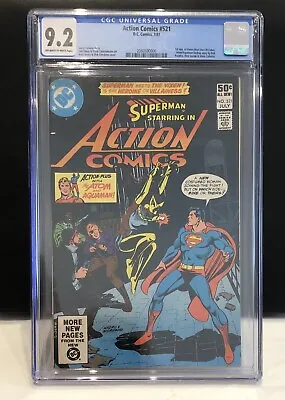 Buy ACTION COMICS #521 CGC 9.2 1ST APP VIXEN 1981 Comic DC Comics Superman App🔥 • 116.75£