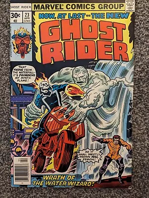 Buy Ghost Rider 23. Marvel 1977. Johnny Blaze. 1st App Of Aquaduct Aka Water Wizard • 5£