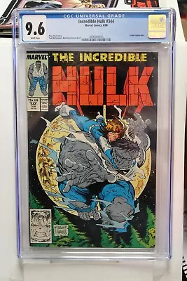 Buy INCREDIBLE HULK #344 (1988) CGC 9.6 WHITE Leader, TODD MCFARLANE, Marvel NICE! • 78.27£