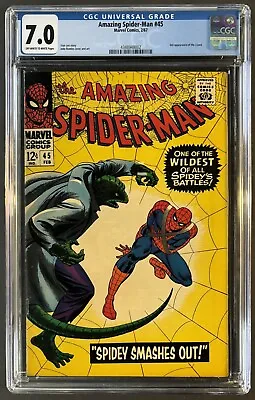 Buy Amazing Spider-man #45 Cgc 7.0 Marvel Comics 1967 - 3rd Appearance Of The Lizard • 176.68£