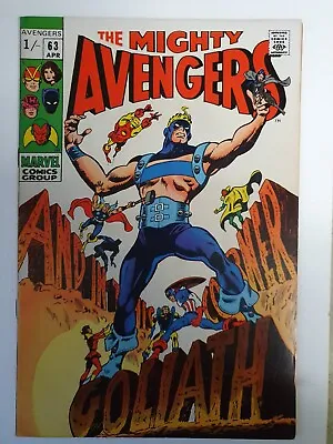 Buy THE MIGHTY AVENGERS #63 Key Issue 1st Clint Barton New Goliath  April 1969 • 20£